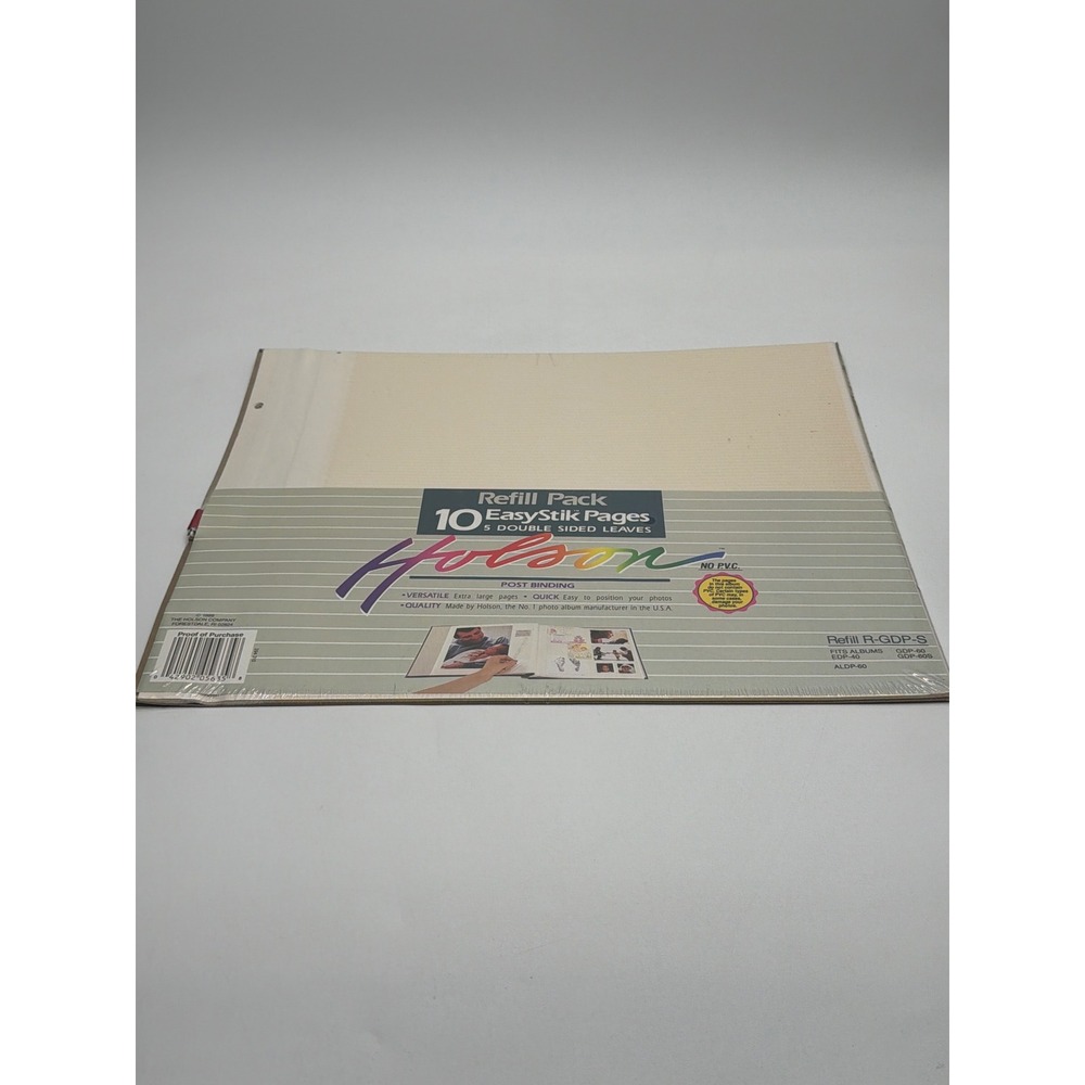 Holson EasyStik 10 Page Refill Pack R-GDP-S Vintage 1988 Photo Album Pages USA